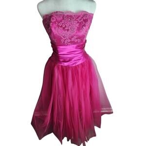 VTG Jessica McClintock for Gunne Sax pink dress sz 7/8 see measurements Hoco Y2K